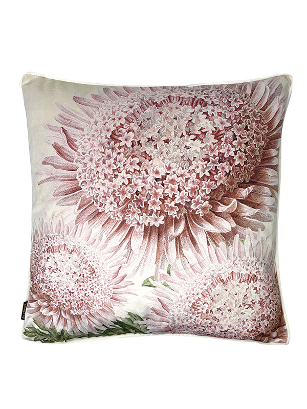 Velvet Pink Flower Cushion Townhouse Westport