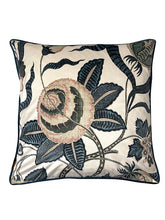 Load image into Gallery viewer, Velvet Cushion Blue Flower
