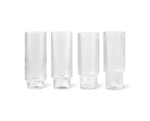Load image into Gallery viewer, Ripple Long Drink Glasses. Set of 4.
